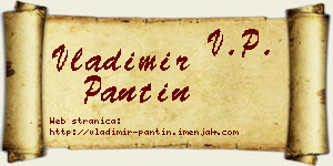 Vladimir Pantin vizit kartica
